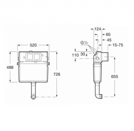 Зливний бачок прихованого монтажу Roca Duplo Basic Tank A890090200