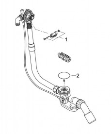 Сливной гарнитур для ванны Grohe Talentofill с сифоном и сливной дугой белый 28991000