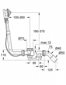 Сливной и переливной гарнитур GROHE Talento (встраиваемая часть) 28939000