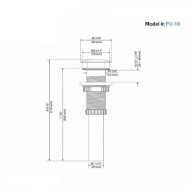 Зливний клапан для раковини Kraus латунь бронза PU-10AB