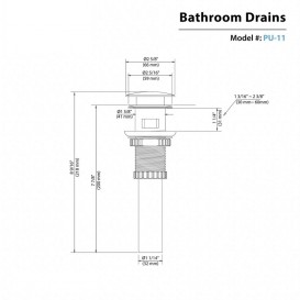 Сливной клапан для раковины Kraus с отверстиями для перелива воды латунь хром PU-11CH