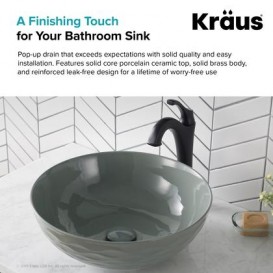 Сливной клапан для раковины Kraus серый PU-20GGR