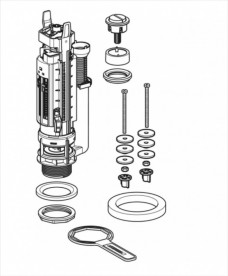 Сливной клапан Geberit Impuls тип 290 двойной смыв хром глянцевый 282.303.21.2