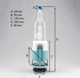 Зливний механізм бачка унітазу Roca AH0003300R