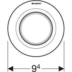 Сливной механизм дистанционного управления смывными бачками Geberit Sigma пневматический пластик матовый хром 116.041.JQ.1