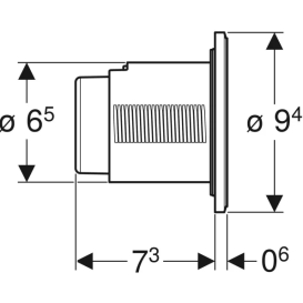 Сливной механизм дистанционного управления смыва Geberit пневматический пластик матовый хром 116.042.JQ.1