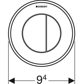 Сливной механизм дистанционного управления смыва Geberit Sigma пневматический пластик матовый хром 116.043.JQ.1