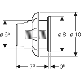 Сливной механизм дистанционного управления смыва Geberit пневматический пластик матовый хром 116.050.JQ.1