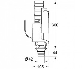 Сливной механизм для смывного бачка унитаза Grohe пластик 38736000