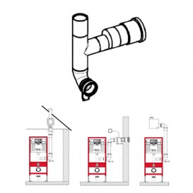 Зливний патрубок Tece TECEprofil з відведенням для підключення до вентиляції DN 70 відведення вправо 90 ° 9820078