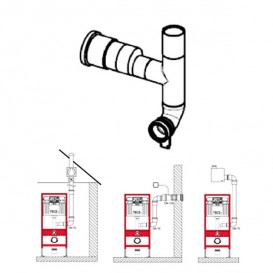 Зливний патрубок Tece TECEprofil з відведенням для підключення до вентиляції DN 70 відведення вліво 90 ° 9820126