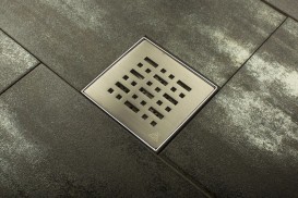 Сливной трап для балконов и террас МСН боковой сток с дизайнерской решеткой Фокус F 381 NA