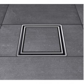 Зливний трап для душу Aco ShowerPoint верхня частина 149х149 з фланцем під плитку пластик 5141.31.00