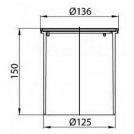 Зливний трап для душу ACO ShowerPoint верхня частина d136 мм без фланця для круглої решітки пластик 5141.46.00