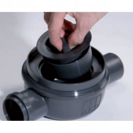 Зливний трап для душу ACO ShowerPoint прохідна нижня частина h82 мм з горизонтальним випуском DN50 2505.00.00