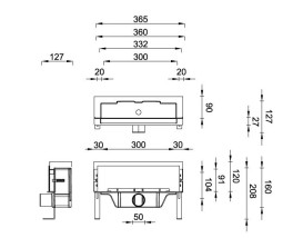 Желоб водосточный Styron с решеткой Klassic нержавеющая сталь STY-F1KF
