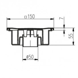 Сливной трап с гидрозатвором  MCH с вертикальным выпуском DN 50 белый 320 Р