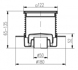 Зливний трап з гідрозатворів MCH з вертикальним випуском DN 50 білий 420 L