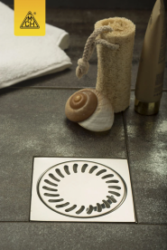 Зливний трап з гідрозатворів MCH з вертикальним випуском DN 110 білий 441 L