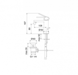 Змішувач для біде Treemme Klab хром 2720CC