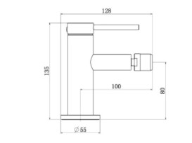 Смеситель для биде Аквародос Madrid однорычажный золото АР000110516