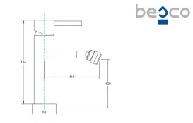 Смеситель для биде Besco Decco однорычажный графит BB-D-GR