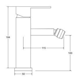 Смеситель для биде Besco Modern/Varium однорычажный хром BB-MV-CH