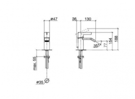 Смеситель для биде Dornbracht Imo врезной однорычажный хром 33.600.670.00
