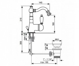 Змішувач для біде Emmevi Laguna змішувач хром СR40514