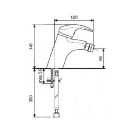 Змішувач для біде Emmevi Luxor змішувач матовий хром SC7004R