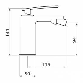 Змішувач для біде GRB Despertar одноважельний хром/білий 815110