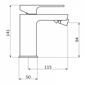 Змішувач для біде GRB Despertar XL одноважельний з донним клапаном хром 85712870