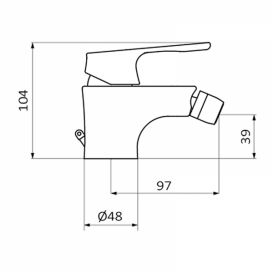 Змішувач для біде GRB E-Plus одноважельний чорний 35710320