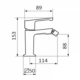 Змішувач для біде GRB Jolie одноважельний матове золото 82710827