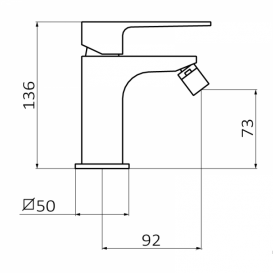 Змішувач для біде GRB Kala Black  одноважільний чорный матовий 60710601