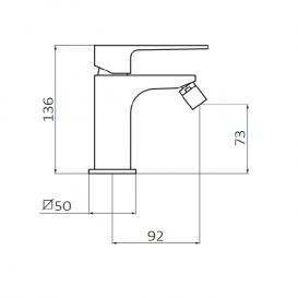 Смеситель для биде GRB Kala однорычажный с донным клапаном белый 60712602