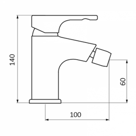 Смеситель для биде GRB Tender однорычажный с автоматическим донным клапаном хром 917900