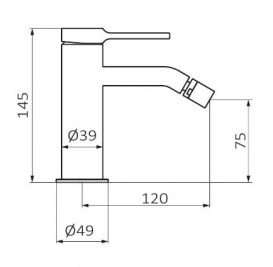 Змішувач для біде GRB Time Male одноважільний хром 47710470