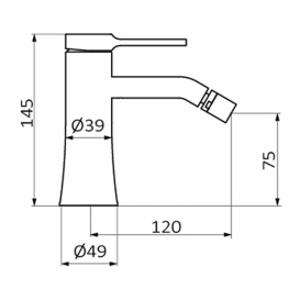Смеситель для биде GRB Time однорычажный с донным клапаном хром 47716470