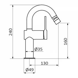 Змішувач для біде GRB Time одноважельний хром 47714470
