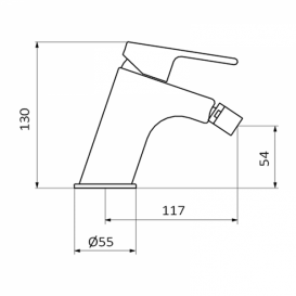 Смеситель для биде GRB Winner однорычажный с донным клапаном хром 44711440