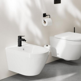 Смеситель для биде Grohe Dice однорычажный с донным клапаном черный матовый 1018772430