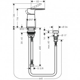 Смеситель для биде Hansgrohe Vernis Blend с вертикальной струей хром 71214000