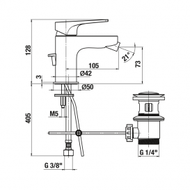 Змішувач для біде Jika Cubito-N змішувач хром H3411X10041111