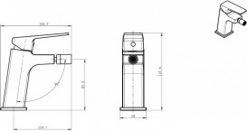 Смеситель для биде Koller Pool Neon Cube однорычажный хром NC0300