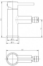 Смеситель для биде Koller Pool Orion однорычажный хром OR0300