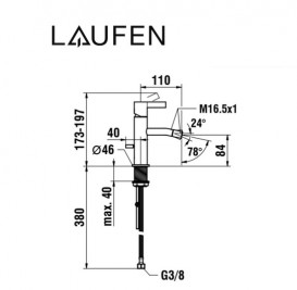 Смеситель для биде Laufen Kartell однорычажный хром H3413310041031