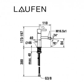 Смеситель для биде Laufen Kartell однорычажный розовое золото с PVD-покрытием H3413310821031