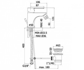 Смеситель для биде однорычажный Paffoni Red хром RED 135 CR