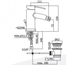 Змішувач для біде змішувач Paffoni Berry хром BR 135 CR